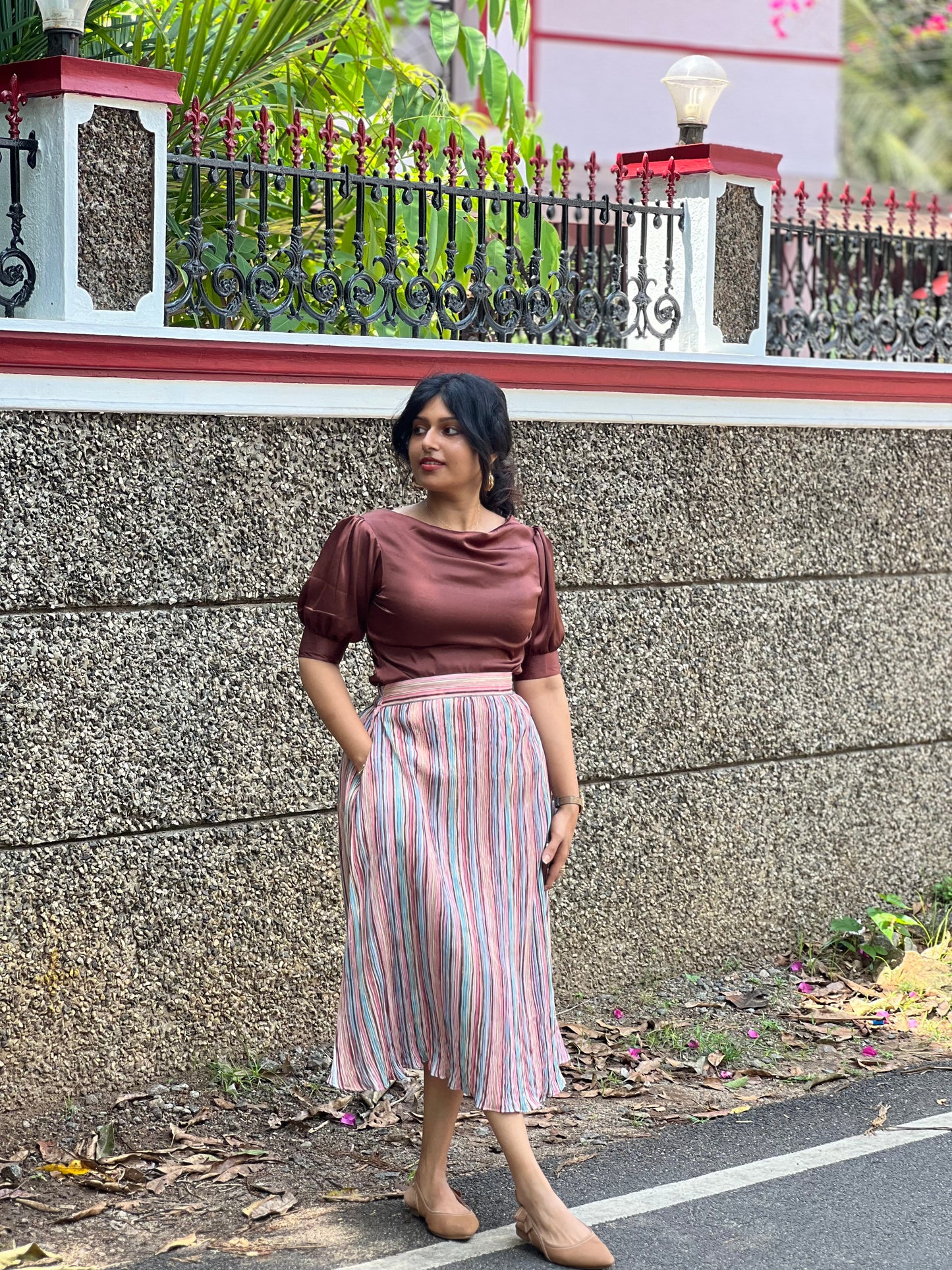Brown Candy Skirt And Top