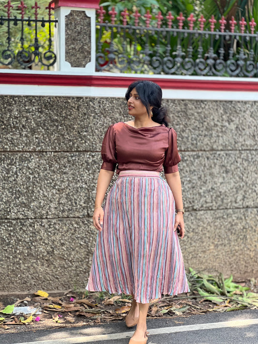 Brown Candy Skirt And Top
