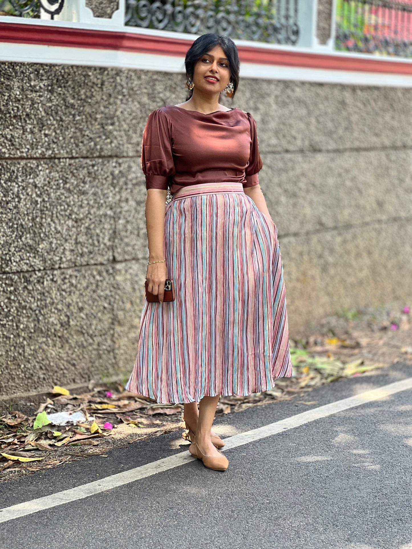 Brown Candy Skirt And Top