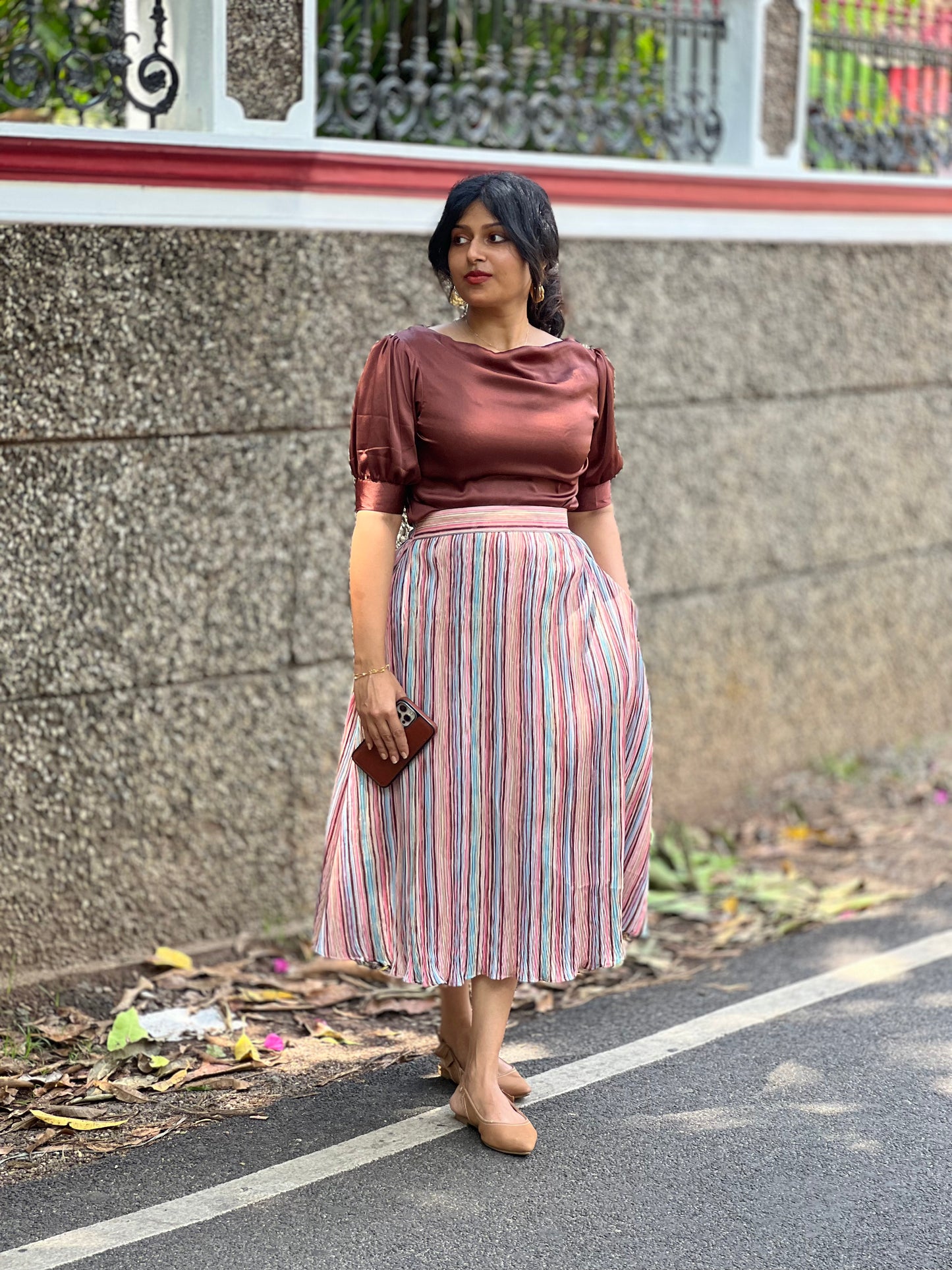 Brown Candy Skirt And Top