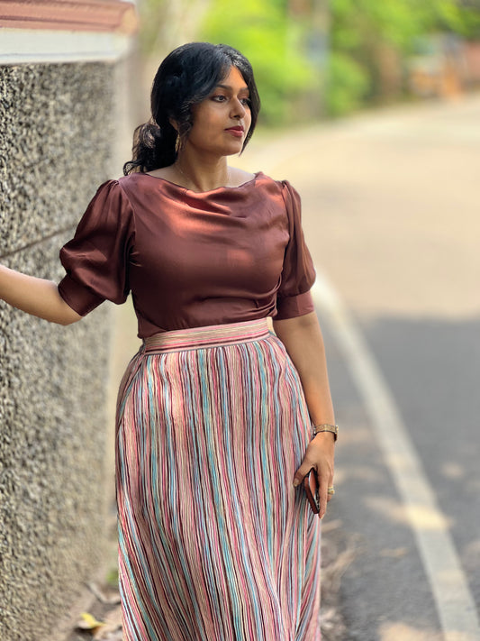 Brown Candy Skirt And Top