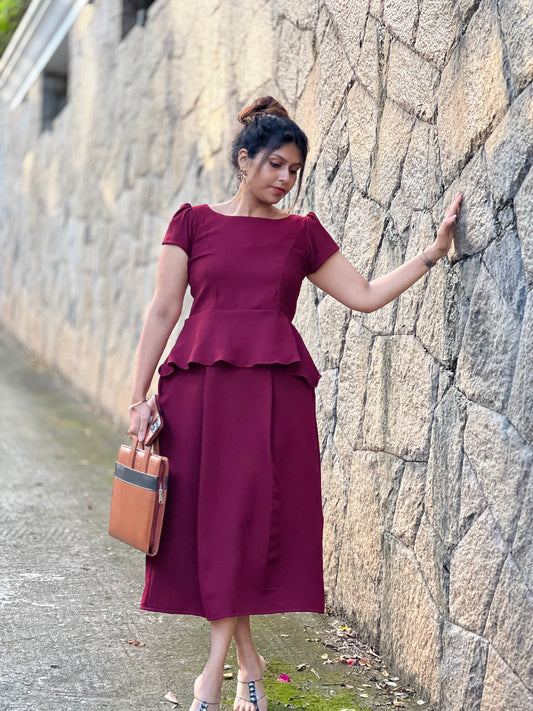 Sydney Co-ords Set- Maroon