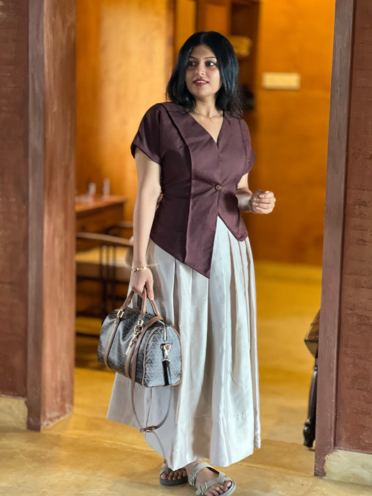 Royal Champagne Skirt and top