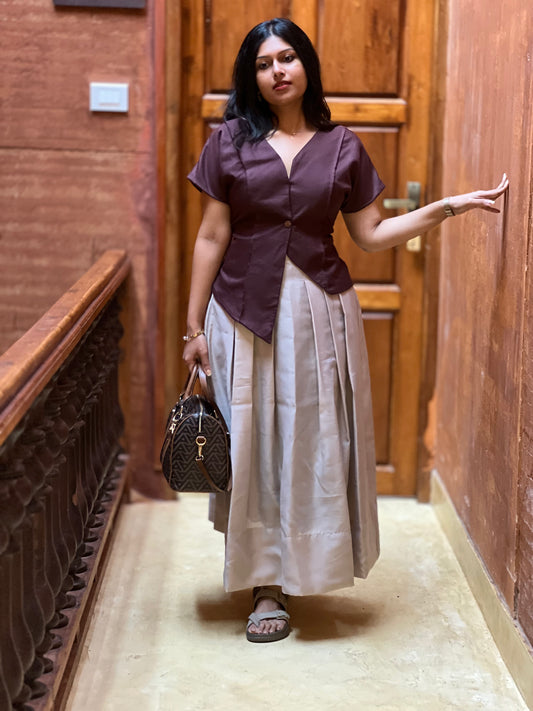 Royal Champagne Skirt and top