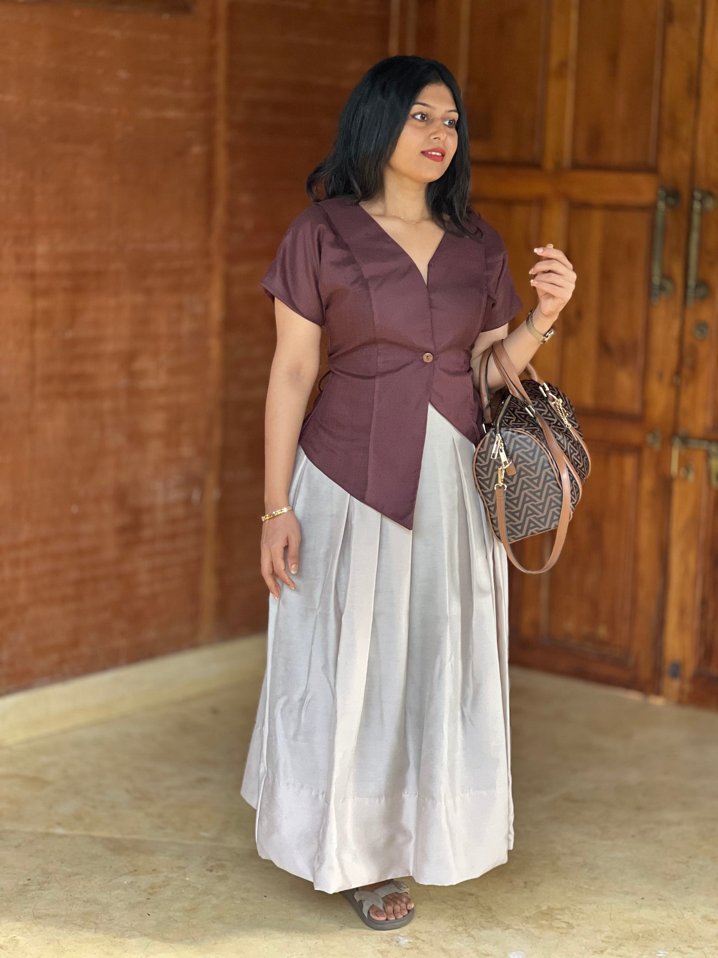 Royal Champagne Skirt and top