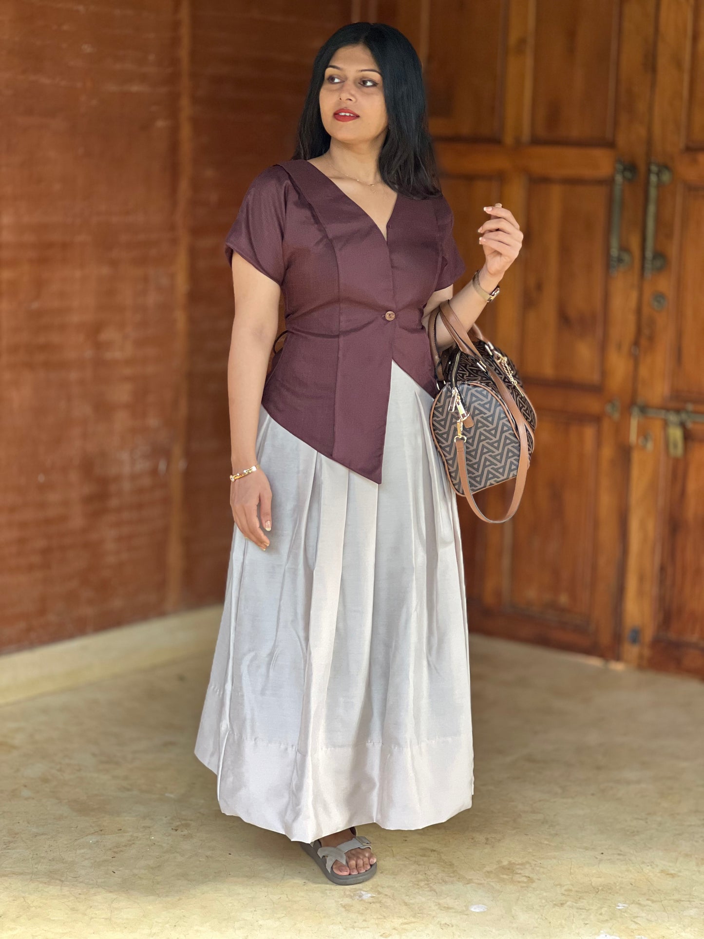Royal Champagne Skirt and top