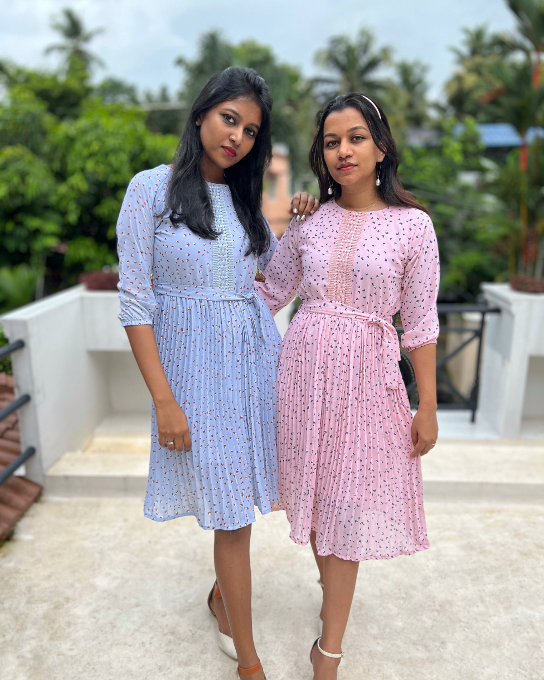 Pleated 2025 frock design