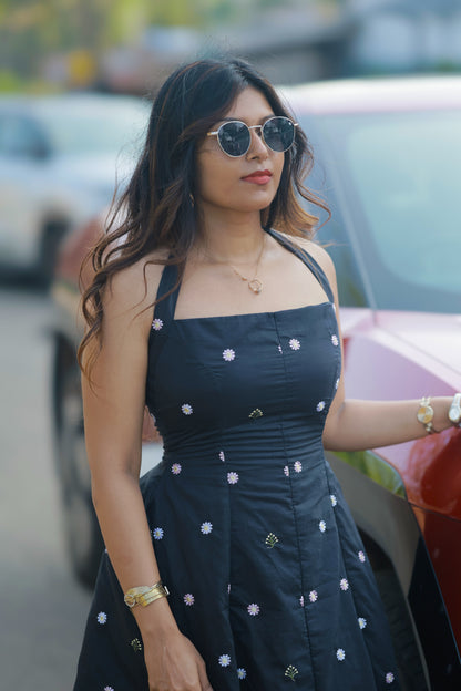 Twilight Halter Midi Dress with Jacket