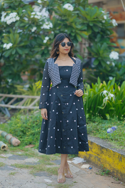 Twilight Halter Midi Dress with Jacket