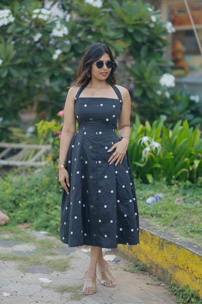 Twilight Halter Midi Dress with Jacket