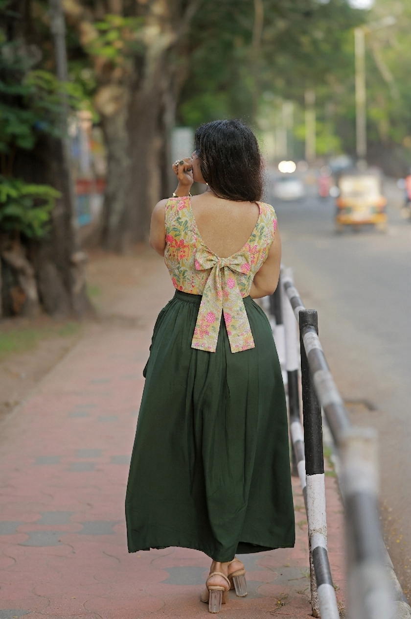 Yellow Mintee Skirt And Top