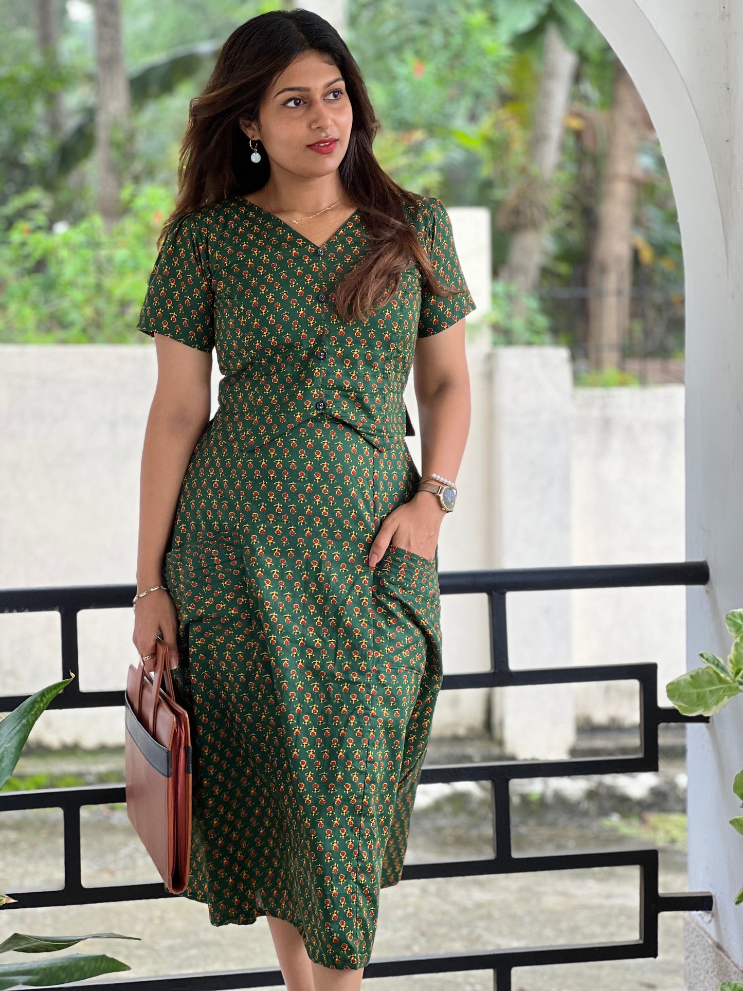 Olive Vest and Skirt
