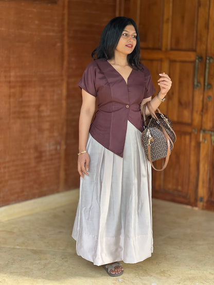 Royal Champagne Skirt and top