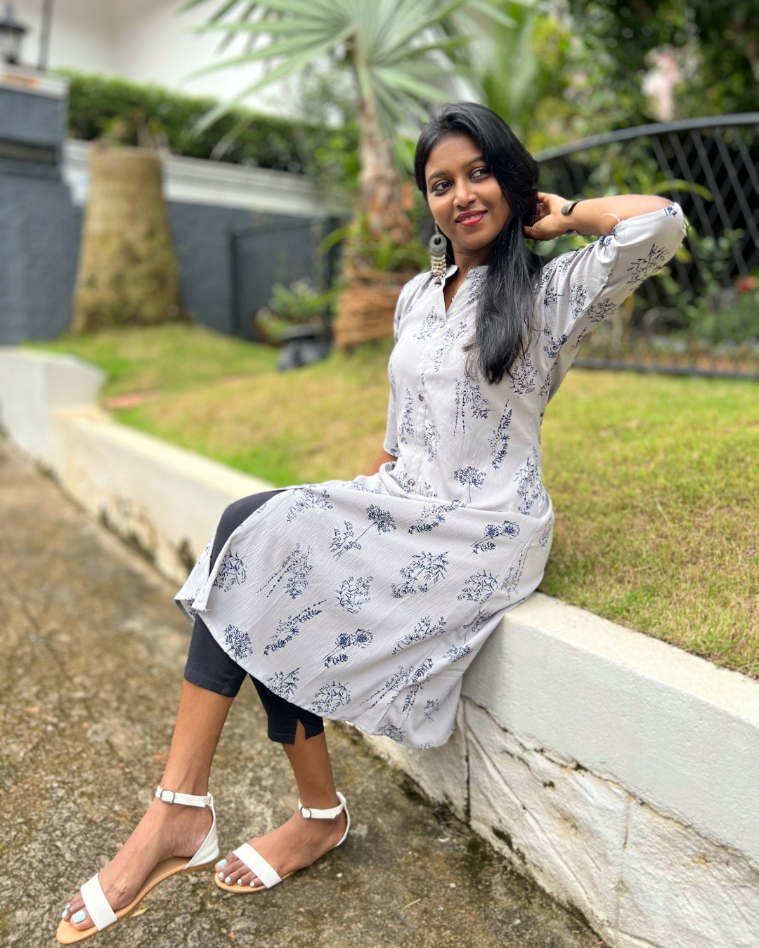 A line kurti with jeans sale